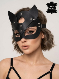 Полумаска "Kitty" с клепками