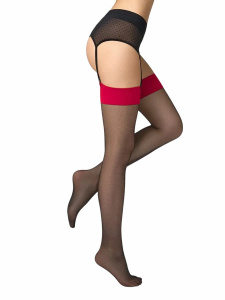 Minimi Чулки под пояс DEA 20 Nero/Rosso