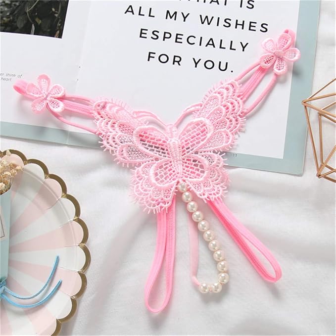Трусики Бабочка с доступом и бусами "Butterfly Panties Pink" розовые Трусики Бабочка с доступом и бусами "Butterfly Panties Pink" розовые