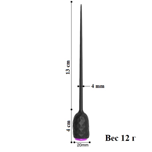 Зонд в уретру с вибрацией, длина 9 см