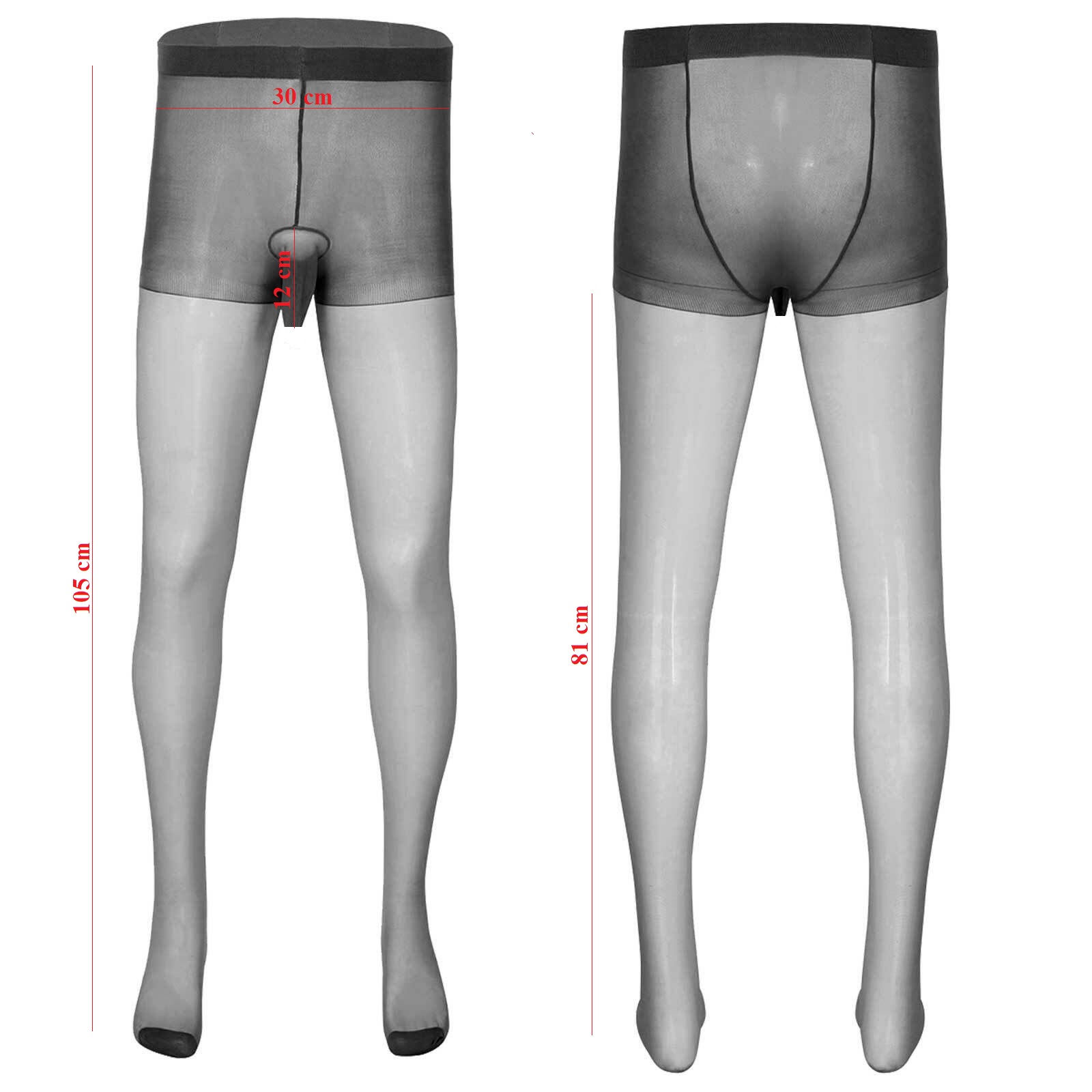 Колготки мужские с открытым рукавом для пениса черные Колготки мужские с открытым рукавом для пениса черные