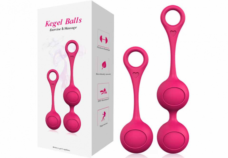 Набор вагинальных шариков в оболочке для тренировки интимных мышц  "Kegel balls" 