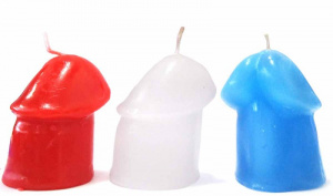 Свеча "Фаллос" для БДСМ игр низкотемпературная, набор 3шт