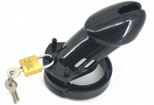 Пояс верности мужской пластиковый "Blocker long", черный