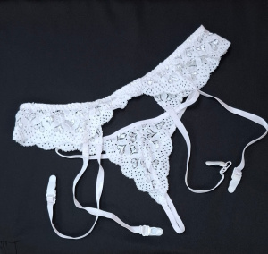 Комплект: пояс с трусиками, белый