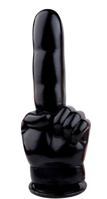 Фаллоимитатор "Giant finger" на присоске черный, 30см