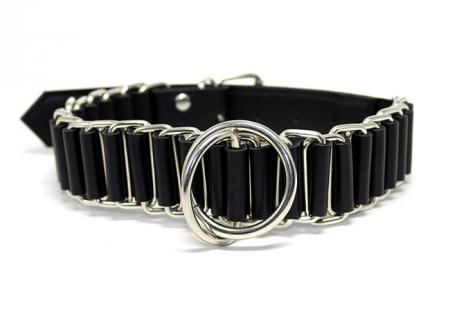 Ошейник с кольцом "Metal Snake"