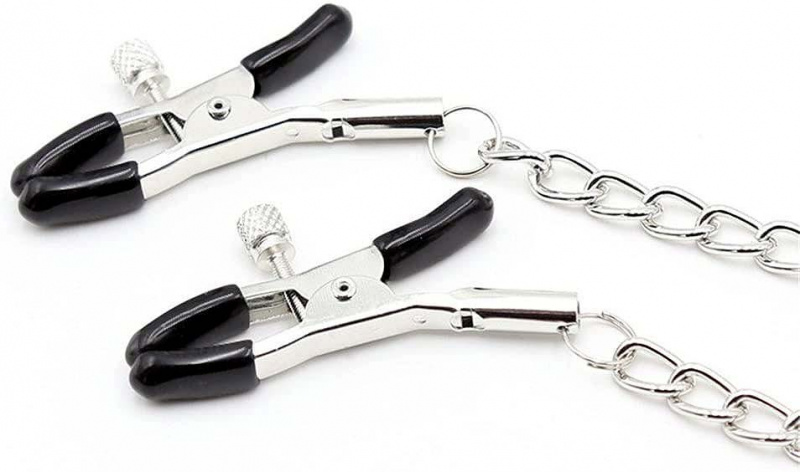 Ошейник с зажимами для сосков "Artistic"