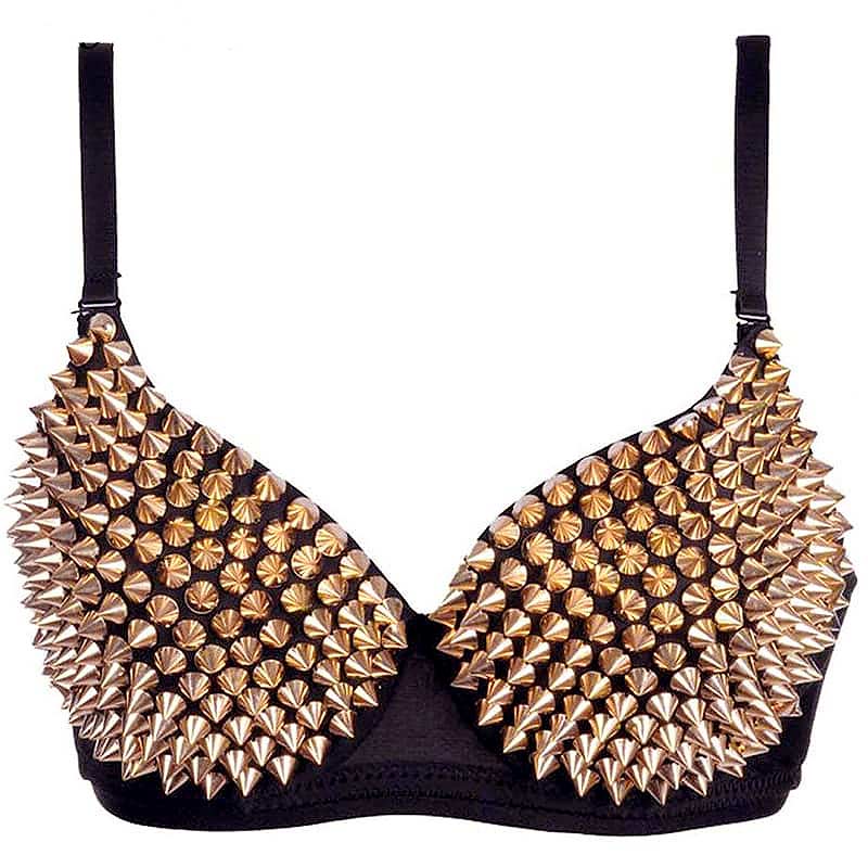 Бюстгальтер с шипами, золото