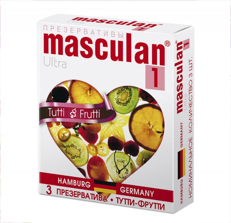 Презервативы "Masculan 1 ultra" (нежные с ароматом тутти-фрутти), 3 шт
