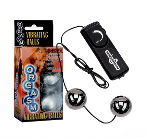 Шарики ORGASM, с вибрацией (серебристые)