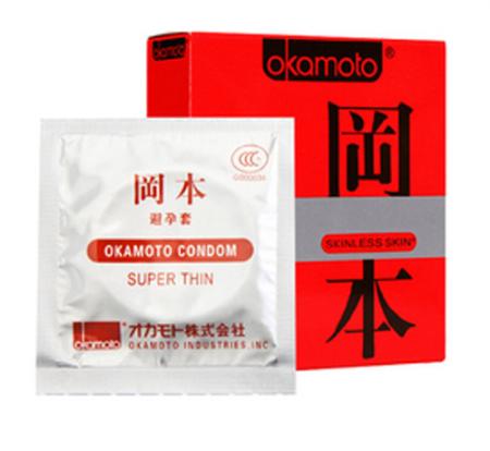 Презервативы OKAMOTO "Skinless Skin Super thin" (ультратонкие), 3 шт