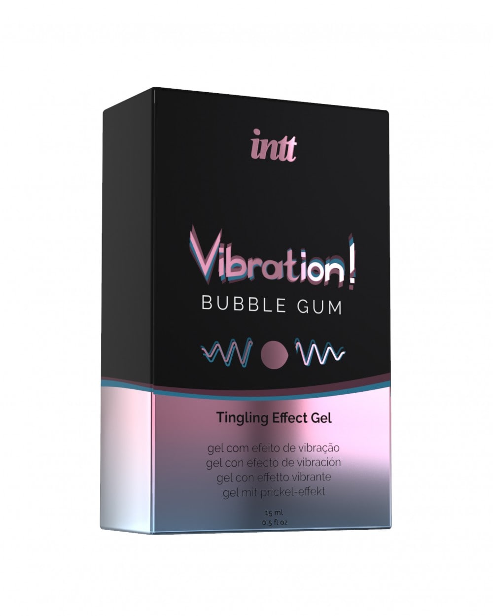 Intt Жидкий интимный гель с эффектом вибрации Bubble Gum, 15мл