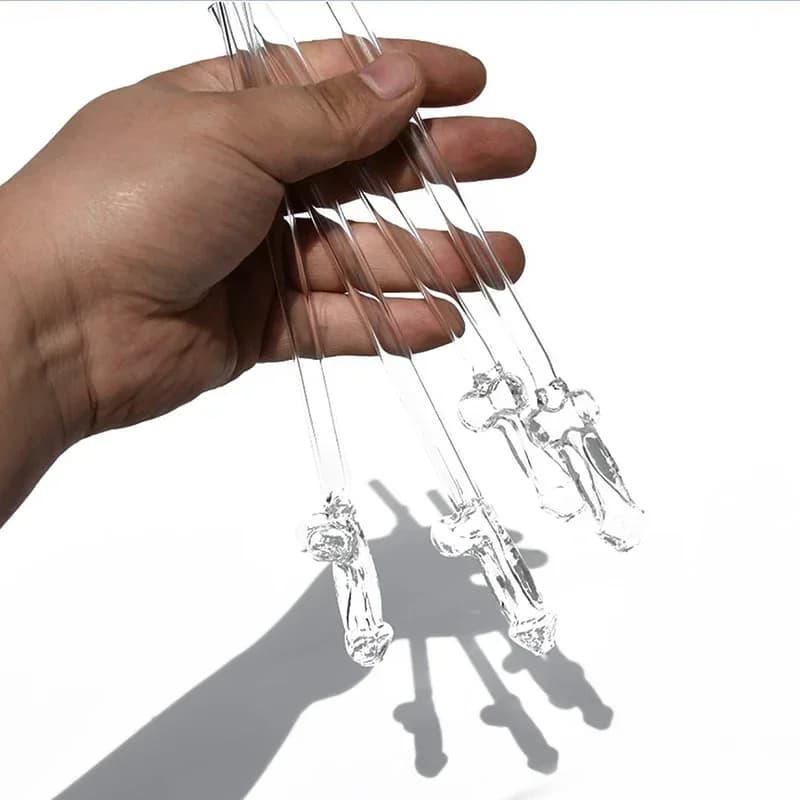 Трубочка для напитков "Шалун", стеклянная