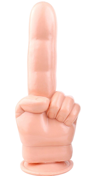 Фаллоимитатор "Giant finger" на присоске телесный, 30см