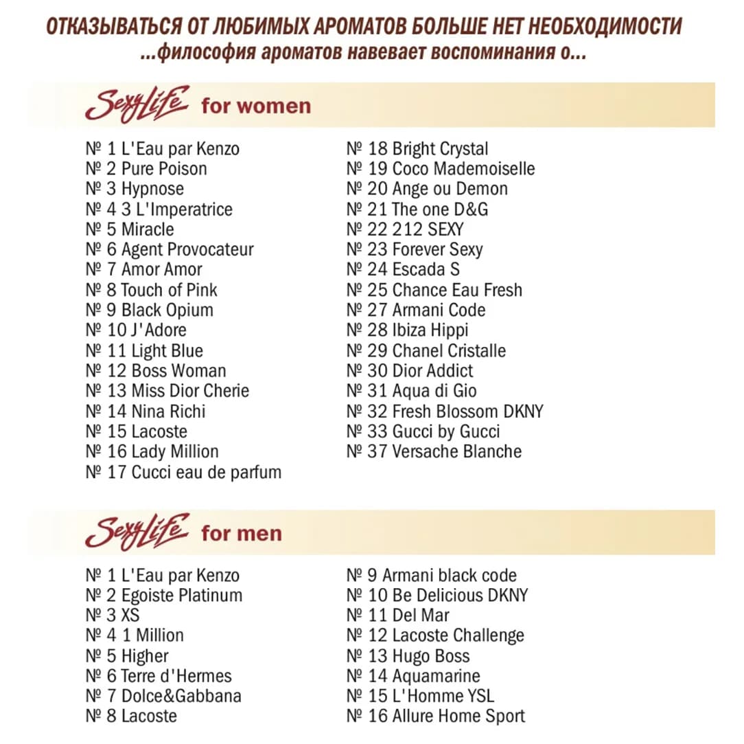 Духи Sexy Life женские № 12 Boss Women 10мл