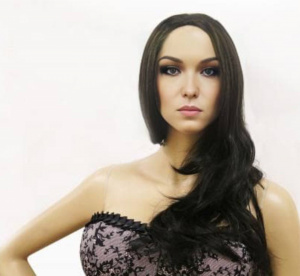 Парик темно-коричневый с длинными прямыми волосами