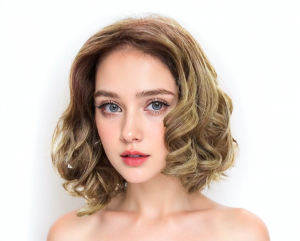 Парик с короткимии вьющимися волосами, цвет русый