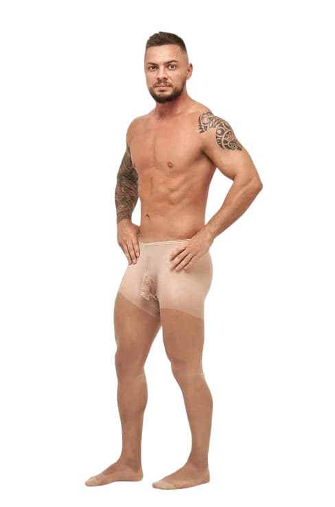 Колготки мужские с открытым рукавом для пениса телесные Колготки мужские с открытым рукавом для пениса телесные