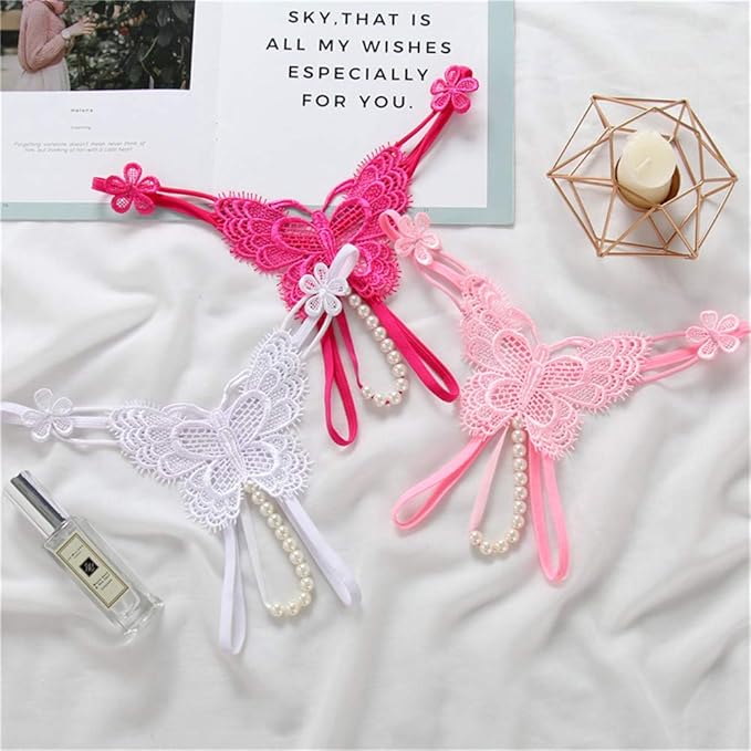 Трусики Бабочка с доступом и бусами "Butterfly Panties Pink" розовые Трусики Бабочка с доступом и бусами "Butterfly Panties Pink" розовые