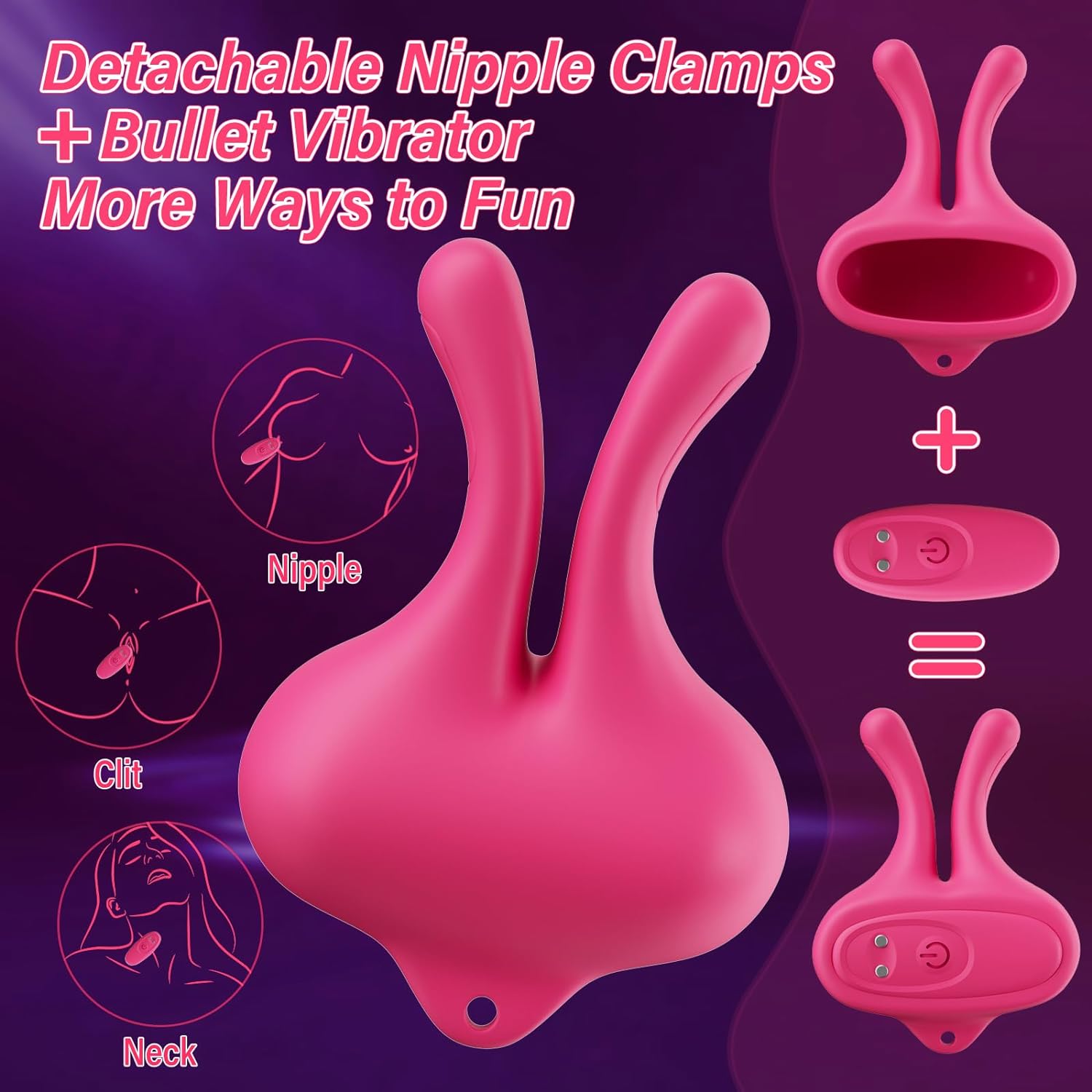 Набор вибро стимуляторов силиконовых Silicone toys для сосков