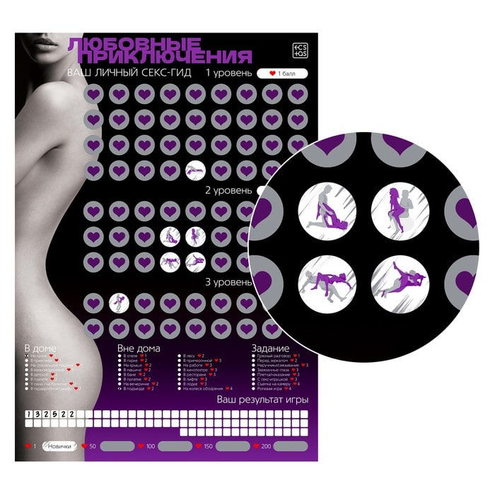 Скретч-плакат "Любовные приключения"