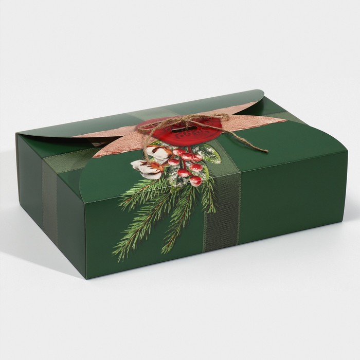 Коробка сборная "Новогодняя посылка", 28*18*8 см
