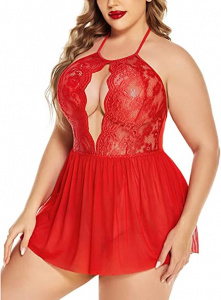 EroHot Eleganse Plus Сорочка кружевная "Sirena" красная EroHot Eleganse Plus Сорочка кружевная "Sirena" красная