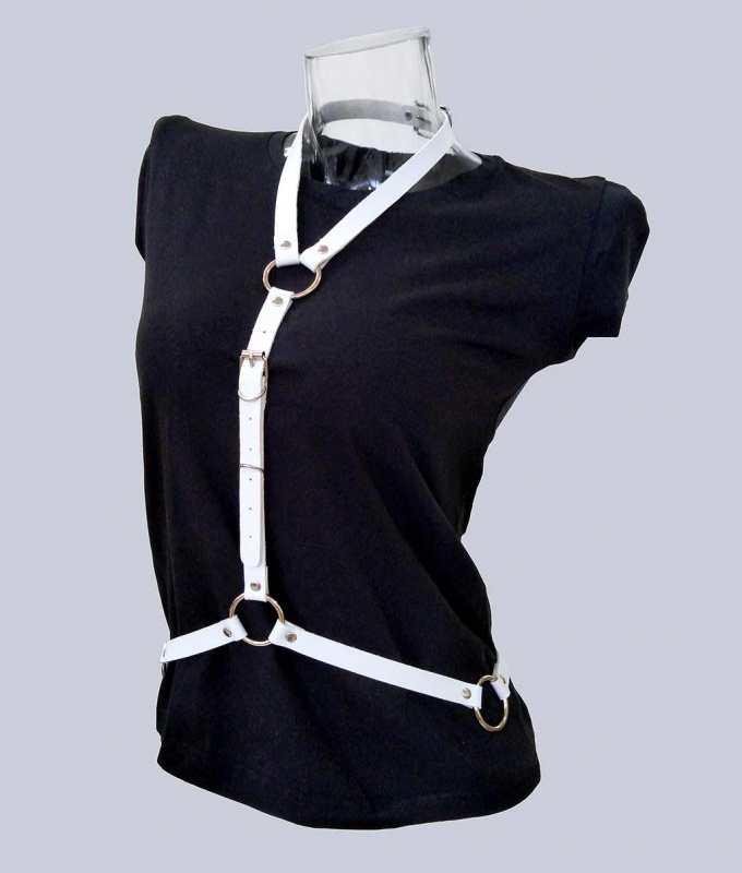 Портупея кожаная "Jenna" белая