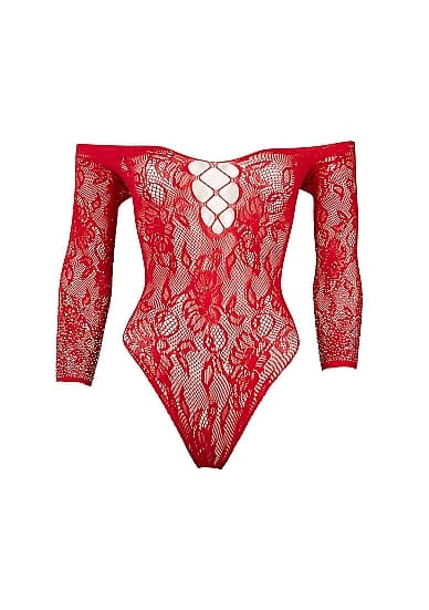 Боди со стразами Wonder Rhinestone Bodysuit (красный)