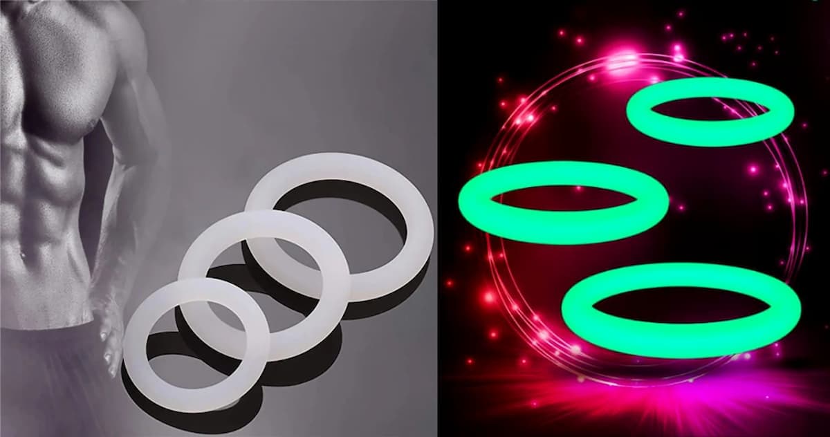 Набор эрекционных колец светящихся в темноте
