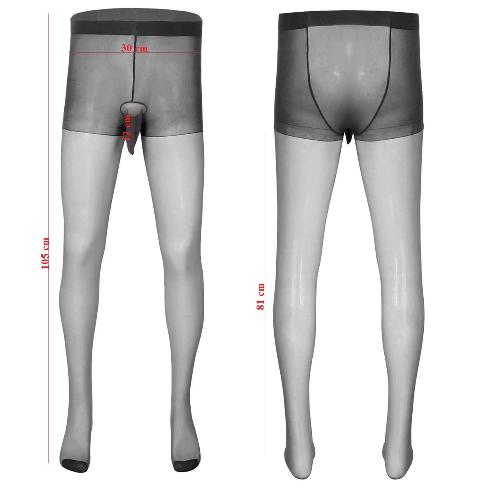 Колготки мужские с закрытым рукавом для пениса черные Колготки мужские с закрытым рукавом для пениса черные