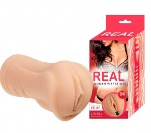 Real Woman Vibration Мастурбатор реалистичный 1010 с вибрацией
