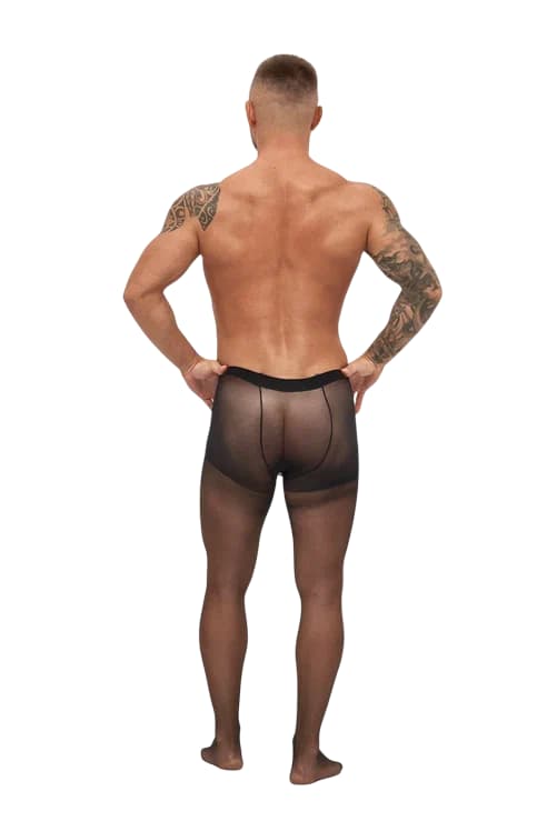 Колготки мужские с закрытым рукавом для пениса черные Колготки мужские с закрытым рукавом для пениса черные