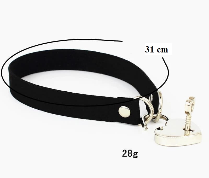 Чокер с замком, черный