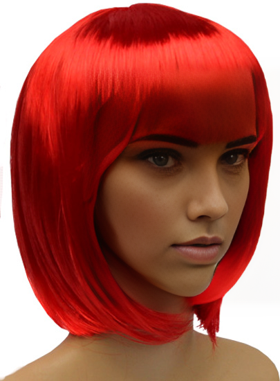 Парик карнавальный красный, короткие волосы