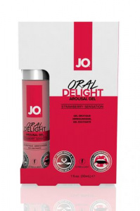 JO Гель для оральных ласк "Oral Delight Strawberry Sensation" с десенсибилизацией, 30 мл
