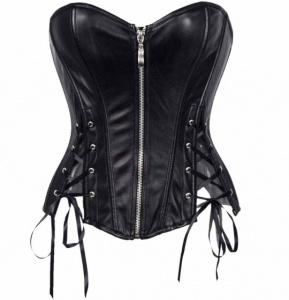 Корсет "под кожу" на шнуровке и молнии