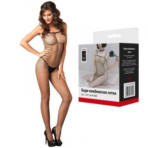 Боди-комбинезон сетка (черный)