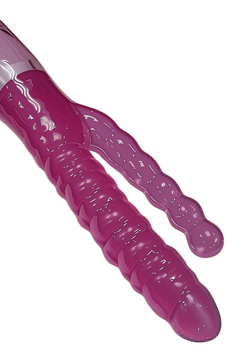 Фаллоимитатор насадка гелевая двойная сменная для секс машины 