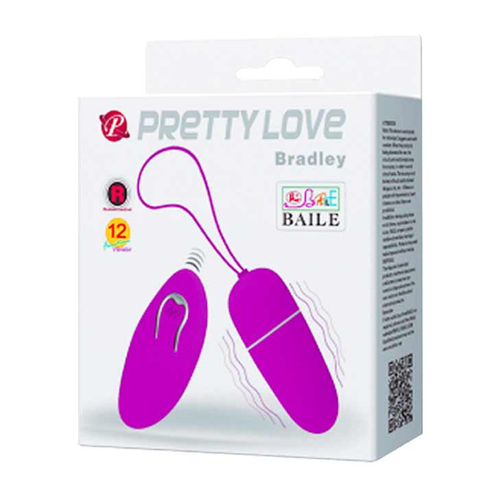 Виброяйцо PRETTY LOVE Bradley, 12 функций 