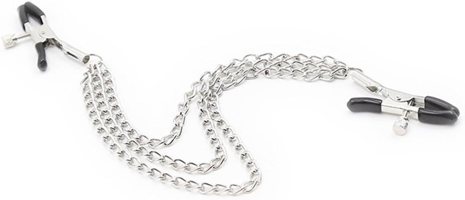 Зажимы на соски с серебристыми цепочками "Three-level" 