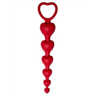 Анальная цепочка LF "Love Beam", длина 19 см, цвет бордовый