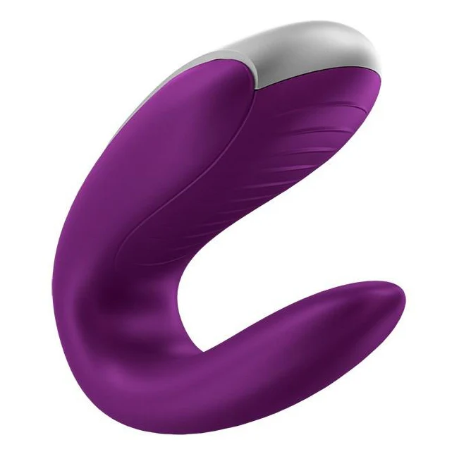 Satisfyer Стимулятор для пар Satisfyer Double Fun Connect App, с пультом ДУ, силикон, фиолетовый
