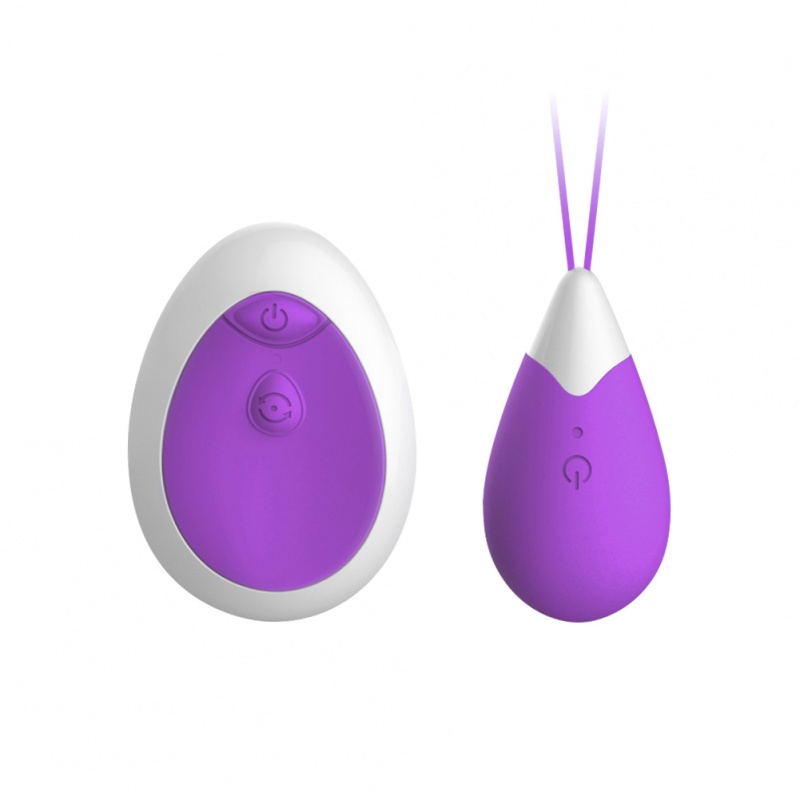 Виброяйцо "Droplet" фиолетовое водонепрницаемое с дистанционным управлением, 10 режимов