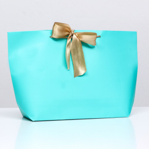 Пакет подарочный бирюзовый. 27*30 см