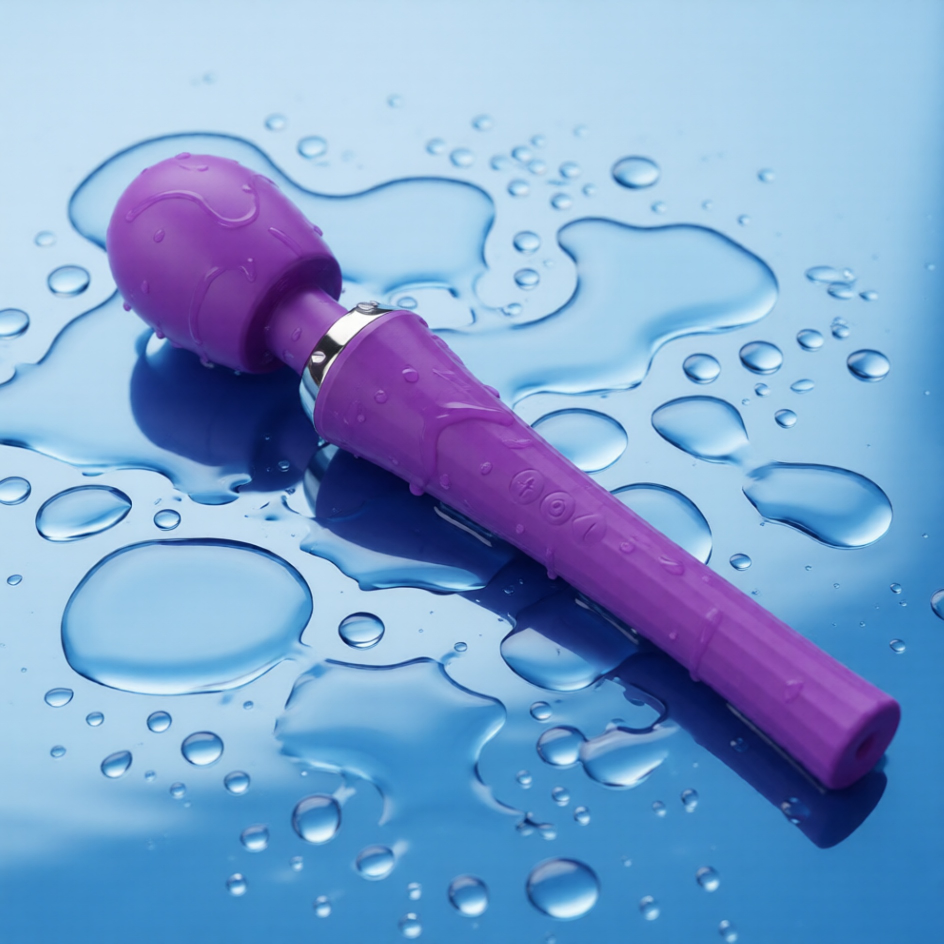 Универсальный мощный вибромассажер Massage Stick Wand перезаряжаемый фиолетовый