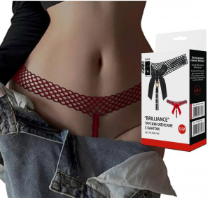Трусики женские с бантом "Brilliance" бордовые