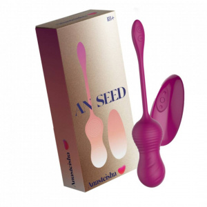 AN Вагинальные виброшарики AN Seed с функцией массажа бусинами на пульте управления