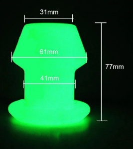 EroHot Glow Тоннель анальный силиконовый, светящийся в темноте